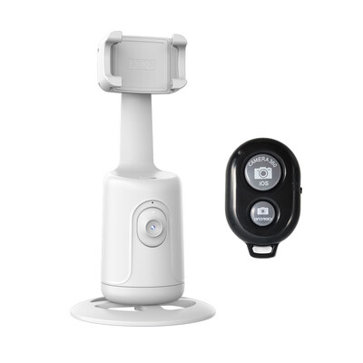 Naujas automatinio veido sekimo telefono asmenukės lazdelė, išmanusis 360° besisukantis laikiklis AI tolesnio vaizdo įrašo vaizdo įrašo „Live Gimbal“ stabilizatorius mobiliesiems