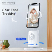 Automatinis veido sekimo telefono asmenukių lazdelė išmanusis 360° besisukantis laikiklis dirbtinio intelekto stebėjimo vaizdo įrašo vaizdo įrašas Live Gimbal stabilizatoriaus trikojis, skirtas Tiktok