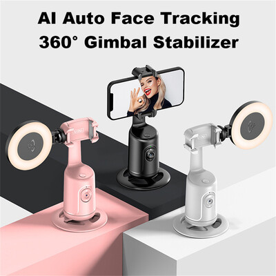 2024 360 Rotation Follow-Up Gimbal Stabilizator Monopod Cold Shoe Phone Držač Desktop Tracking Gimbal za Tiktok Live Photography