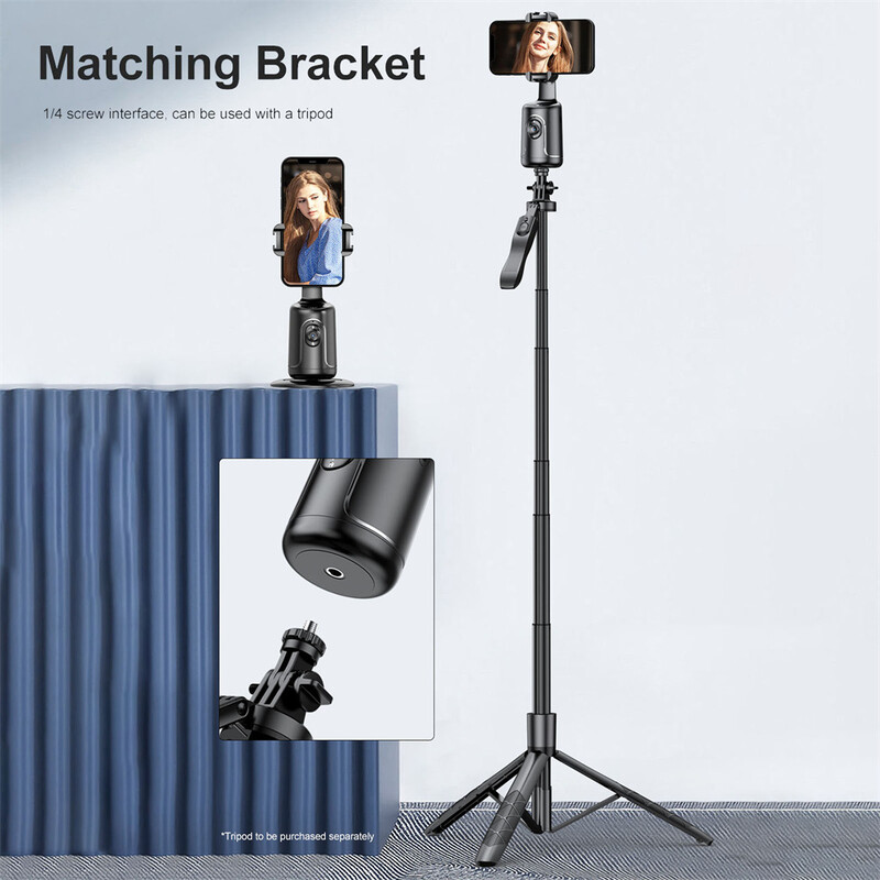 2024 m. 360 sukimosi stebėjimo karkaso stabilizatorius, vienpusis šalto bato telefono laikiklis darbalaukio sekimo karkasas, skirtas Tiktok tiesioginei fotografijai