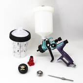 4000B HVLP purškimo pistoletas 1,3+1,8 mm nerūdijančio plieno purkštukų purškimo profesionalus dažų purškimo teptukas automobilių dažymui