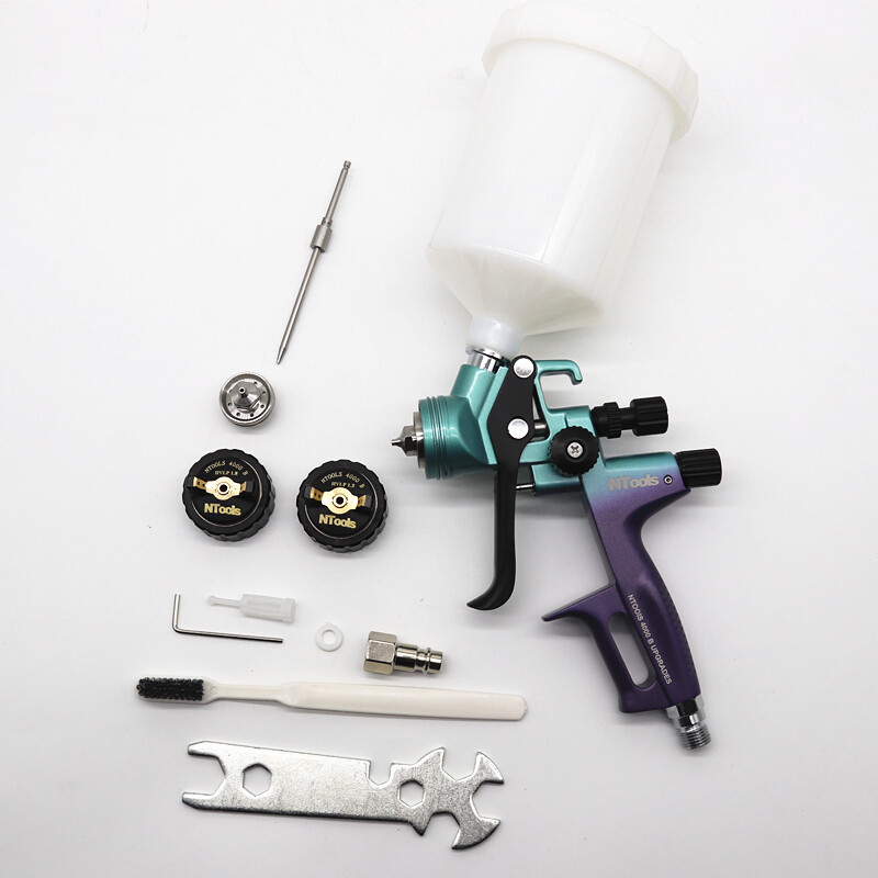 4000B HVLP purškimo pistoletas 1,3+1,8 mm nerūdijančio plieno purkštukų purškimo profesionalus dažų purškimo teptukas automobilių dažymui
