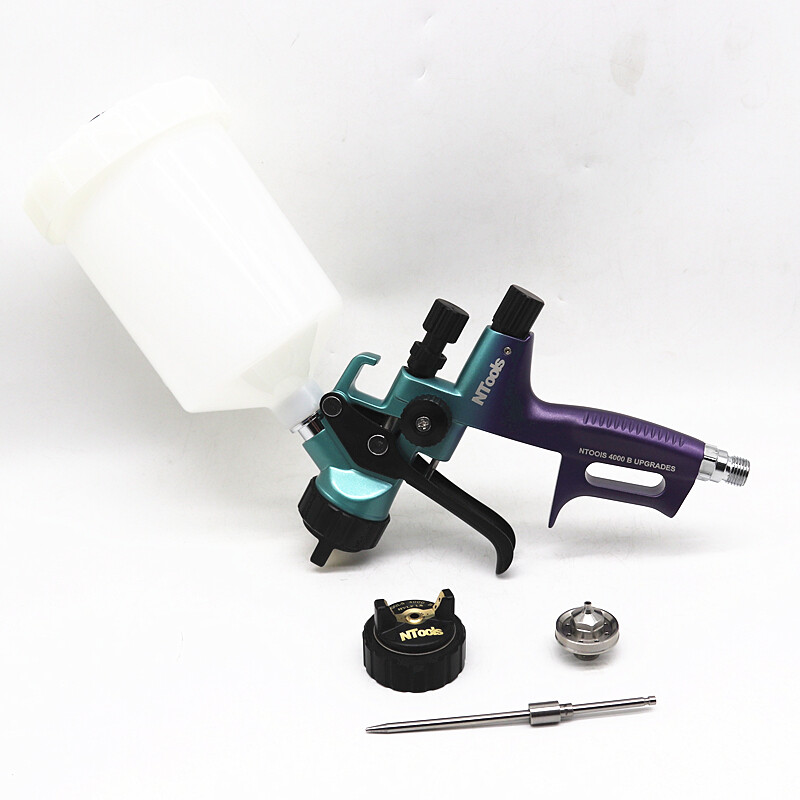 4000B HVLP purškimo pistoletas 1,3+1,8 mm nerūdijančio plieno purkštukų purškimo profesionalus dažų purškimo teptukas automobilių dažymui