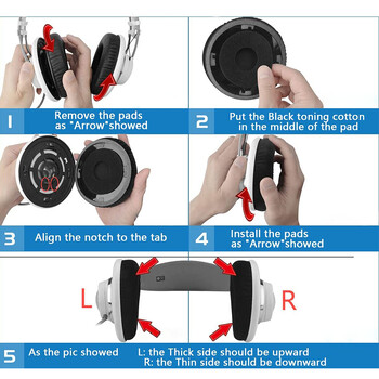 Резервни подложки за уши за AKG K701 K702 Q701 Q702 K601 k612 k712 pro Слушалки Геймърски подложки за уши Подложки за възглавници Аксесоари Антифон
