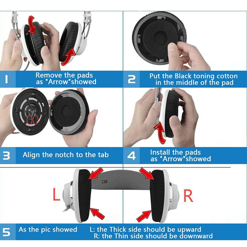 Keičiamos ausinės, skirtos AKG K701 K702 Q701 Q702 K601 k612 k712 pro ausinės Gamer ausinės pagalvėlės pagalvėlės dangtelio priedai Ausinės