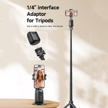 2024 Νέο P05 360 Rotation Gimbal Stabilizer Desktop AI Automatic Tracking Gimbal with Remote shutter for Smartphone Tiktok