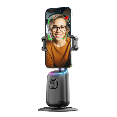 2024 m. Naujas P05 360 Rotation Gimbal Stabilizer Desktop AI Automatinis sekimo gimbalas su nuotoliniu užraktu išmaniajam telefonui Tiktok