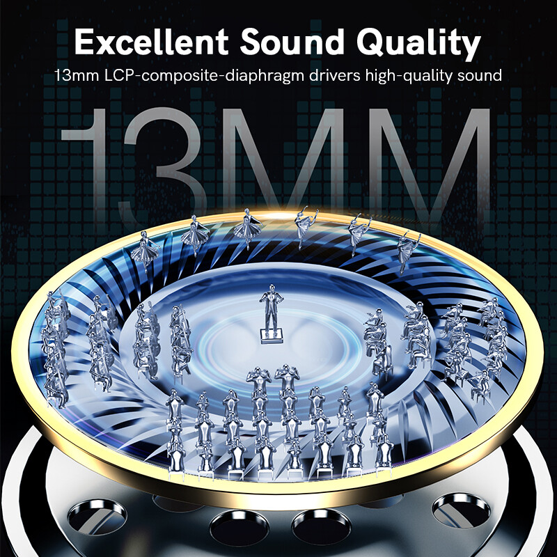 NAUJOS QCY T20 Bluetooth 5.3 TWS belaidės ausinės 68ms mažo delsimo ausinės 13mm tvarkyklė HIFI ausinės 4 mikrofonai + ENC HD skambutis