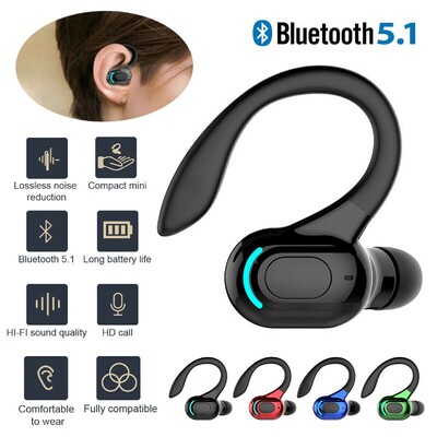 Bluetooth 5.1 Ακουστικά Ασύρματα Ακουστικά Ακουστικά Στερεοφωνικά Ακουστικά Γάντζος αυτιού F8