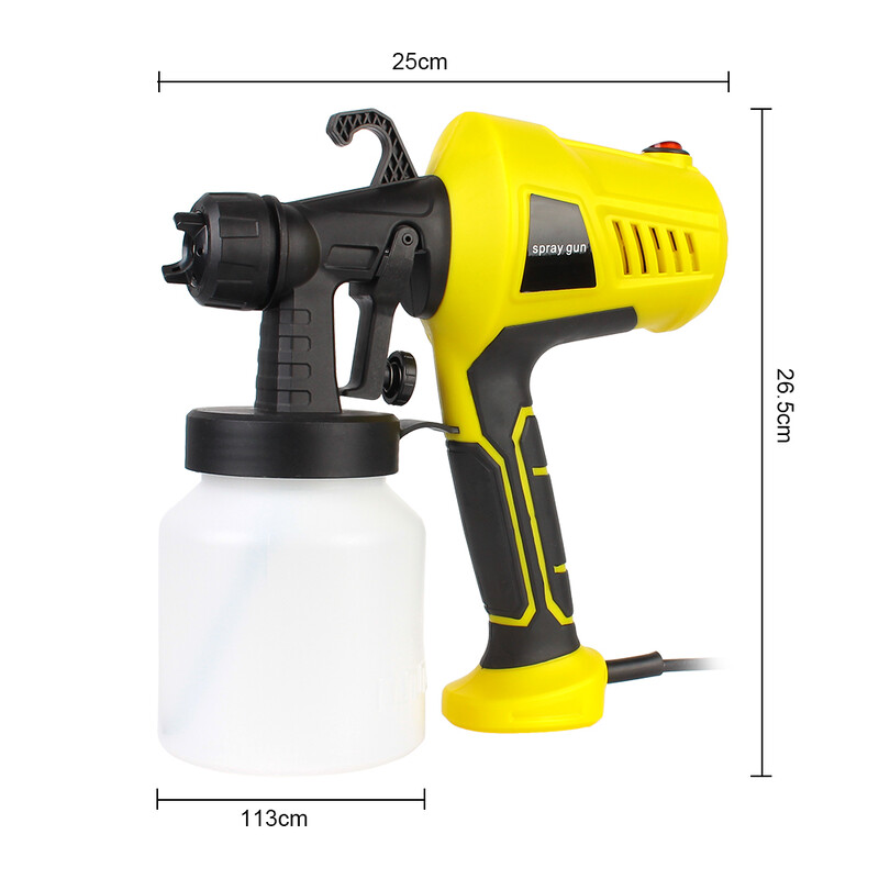 800 ml lengvai purškiamas elektrinis purškimo pistoletas EU Plug Power Tools 500 W Buitinis dažų purkštuvas srauto valdymas Airbrush purškimo pistoletas