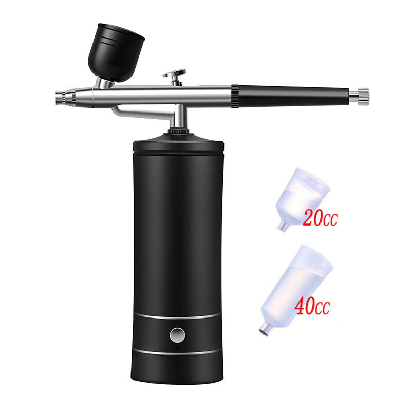 Taaslaetav Airbrush-kompressorikomplekt Õhkpintsli pihusti Püstol Vesi Hapnik Sügav Niisutusmasin Nail Art Tattoo Kook Meigi jaoks