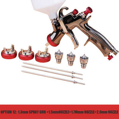 LVLP Spray Gun R500 Auto krāsošanas pistole. 1,3 mm, 1,5 mm, 1,7 mm, 2,0 mm sprausla un pistole tiek pārdota atsevišķi vai kopā. R500 gaisa smidzināšanas pistole.
