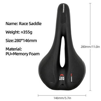 ThinkRider Bicycle Saddle MTB Mountain Road Bike Seat Hollow Άνετο ποδηλατικό μαξιλάρι άσκησης σέλα ποδηλάτου για άνδρες και γυναίκες