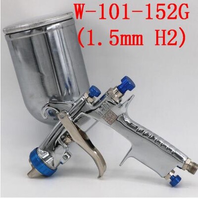 Japoniškos kokybės W-101 dažų purkštuvas W101 134G purškimo pistoletas plastikinis puodelis metalinis indas 0,5 / 0,8 / 1,0 / 1,3 / 1,5 / 1,8 mm