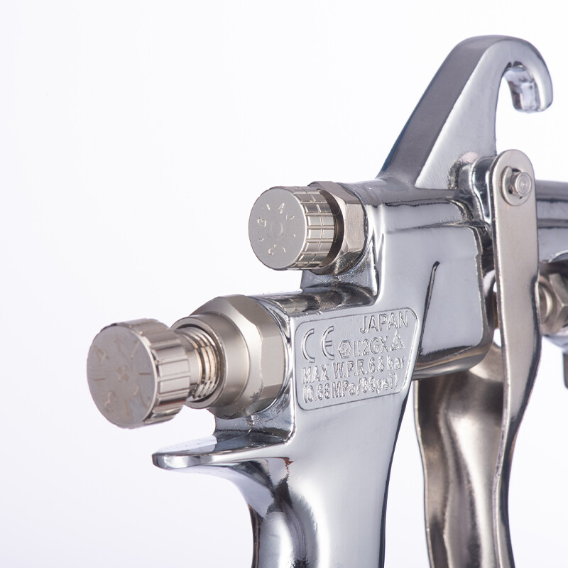 Japoniškos kokybės W-101 dažų purkštuvas W101 134G purškimo pistoletas plastikinis puodelis metalinis indas 0,5 / 0,8 / 1,0 / 1,3 / 1,5 / 1,8 mm