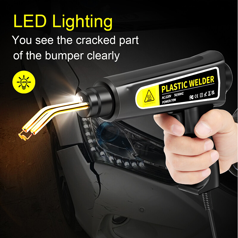 70W plastični pištolj za zavarivanje, toplinski pištolj, vruća spajalica, stroj za zavarivanje, lemilo, PVC stroj za popravak za automobilske branike, alati za popravak