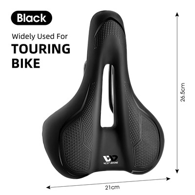 WEST BIKING Îngroșați Șa de bicicletă Confortabil, rezistent la șocuri, Scaun pentru ciclism, gol, anti-alunecare, pernă moale, de călătorie, MTB, șa de bicicletă de drum