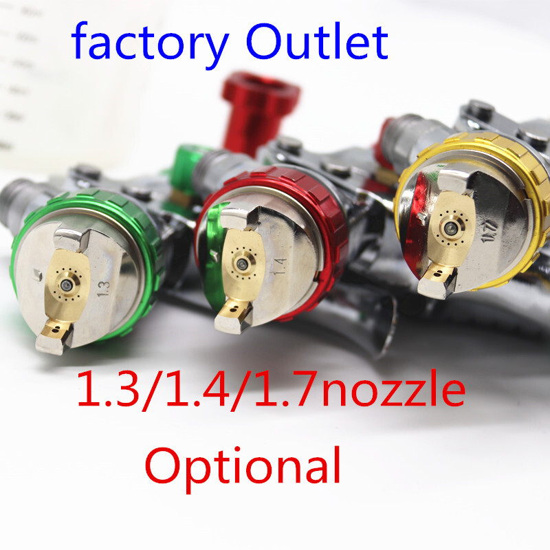 2022 m. naujo stiliaus 1,3 / 1,4 / 1,7 mm antgalis Profesionalus purškimo pistoletas, dažų purškimo pistoletas Air Mini purškimo pistoletas, skirtas automobilių dažymui Aerografo įrankis