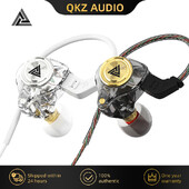 QKZ AK3 FiLe laidinės ausinės su mikrofonu HiFi muzikos monitorius Žemųjų dažnių ausinės triukšmą slopinančios ausinės, skirtos sportinių žaidimų ausinėms