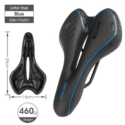 WEST BIKING Σέλα ποδηλάτου MTB Mountain Road Bicycle Seat PU Δερμάτινο Gel Ανώδυνο ποδηλατικό μαξιλάρι BMX Άνετα αντικραδασμικά ανταλλακτικά
