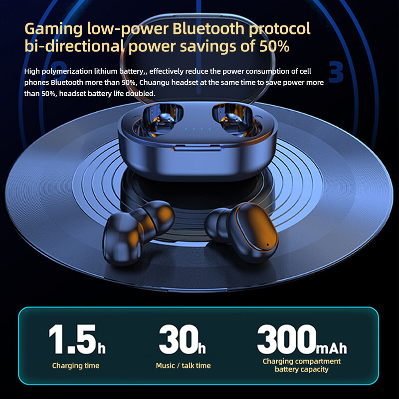 A6S TWS Bluetooth slušalice Bežične slušalice Smanjenje buke HiFi Stereo slušalice Touch Control Slušalice za Xiaomi iPhone