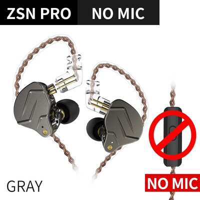 KZ ZSN PRO 1BA 1DD hübriidajam kõrvaklapid HIFI Metal Bass Earbud Sport Muusika peakomplekt Vahetatav