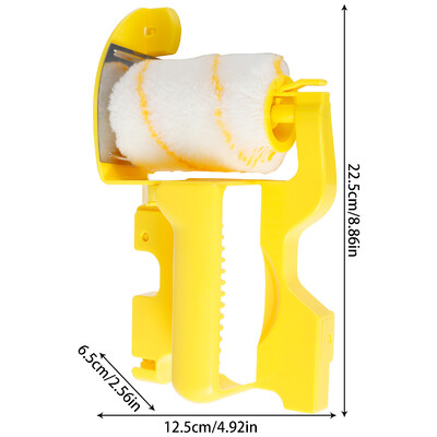 Dažų briaunų ritininis šepetys Rankinis švariai nupjautas dažų kraštų ritininis šepetys Nešiojamas dažų teptukas sienų tapybai namų tobulinimo įrankiai
