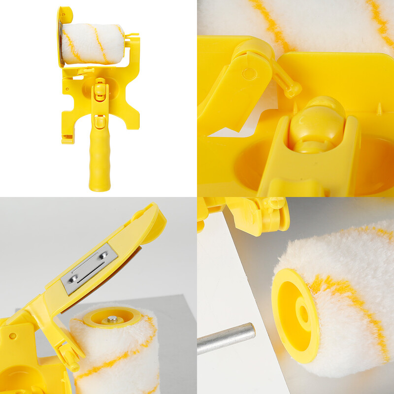 Dažų briaunų ritininis šepetys Rankinis švariai nupjautas dažų kraštų ritininis šepetys Nešiojamas dažų teptukas sienų tapybai namų tobulinimo įrankiai