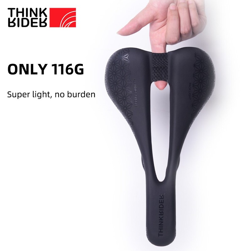 ThinkRider TR03 Full Carbons Fiber Saddle Ultralight 116g High Performance Open Saddle SuperFlow MTB Road Race dviračio balnas
