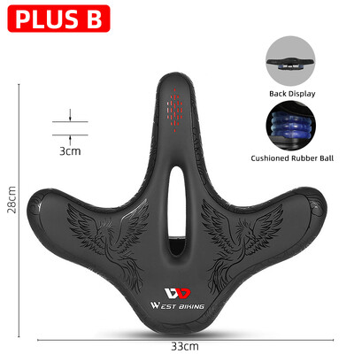 WEST BIKING Ergonoomiline jalgratta sadul, pika distantsi rattasõit laiem paks padi MTB matkaratta sadul Mugav e-ratta iste
