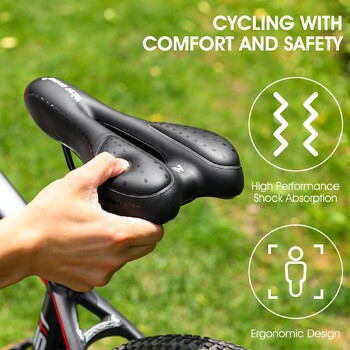 WEST BIKING Σέλα ποδηλάτου MTB Mountain Road Bicycle Seat PU Δερμάτινο Gel Ανώδυνο ποδηλατικό μαξιλάρι BMX Άνετα αντικραδασμικά ανταλλακτικά