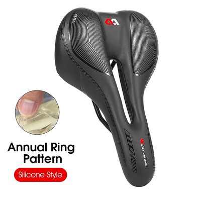 WEST BIKING gelio silikono dviračio balnelis Patogus smūgius sugeriantis MTB plento dviračio sėdynė tuščiavidurė, kvėpuojanti, minkšta dviračio pagalvėlė