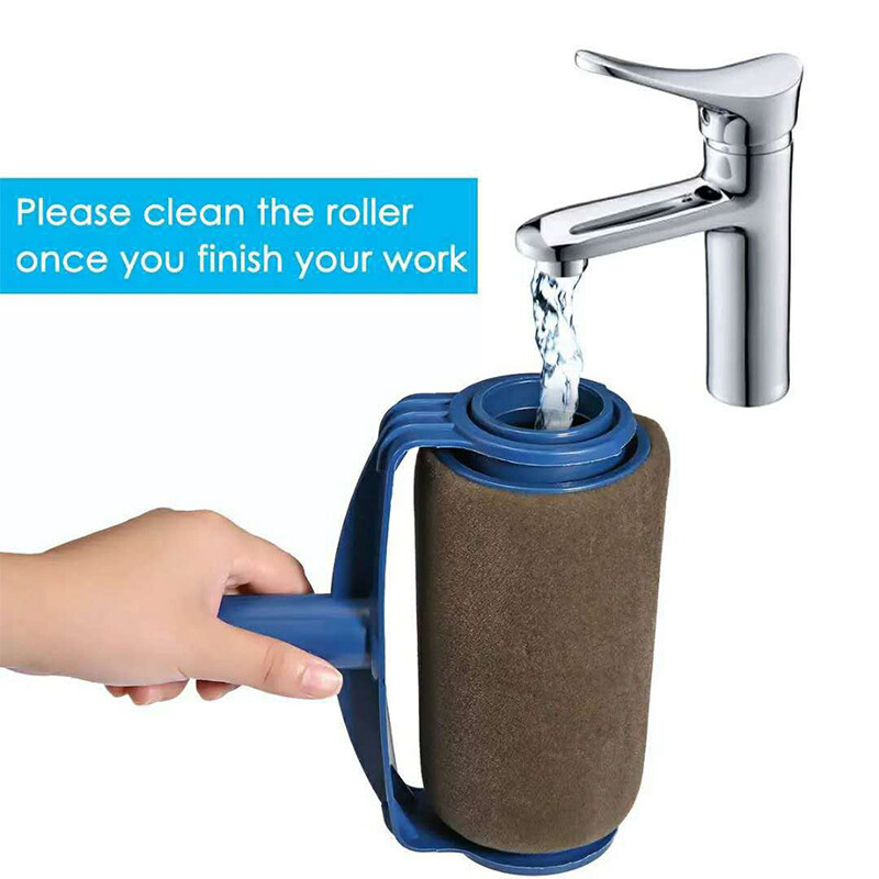 6 dalių daugiafunkcinis dažų volelio kampinis šepečio rankenos įrankis Sienų dažų ritinėlis „pasidaryk pats“ namuose Lengvai valdomas dažų šepetys