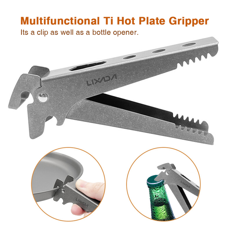 Titano plokštės griebtuvas Puodo griebtuvas Apsaugos nuo nuplikimo lauko segtukas Lengvas ir patvarus įvairių formų dubenims ir lėkštėms