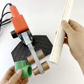 HT32 Crveni pvc stroj za zavarivanje topljenjem cijevi Vodoinstalaterski alati 20 mm 25 mm 32 mm glava za matrice AC 220 V 600 W Ppr aparati za zavarivanje Zavarivač plastike