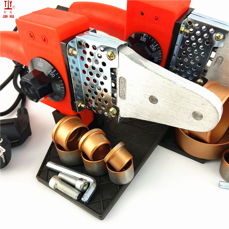 HT32 Crveni pvc stroj za zavarivanje topljenjem cijevi Vodoinstalaterski alati 20 mm 25 mm 32 mm glava za matrice AC 220 V 600 W Ppr aparati za zavarivanje Zavarivač plastike