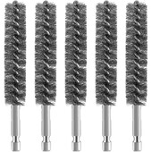 Nerūdijančio plieno skylėtas šepetys Vielinis šepetys, skirtas elektrinio grąžto valymui Vielinis šepetys Nerūdijančio plieno šepetys su šešiakampio koto rankena