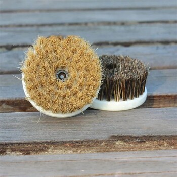 Τρυπάνι 60mm Power Disc Brush Bristles Wool for Leather Plastic Ξύλινα Έπιπλα Εσωτερικών Αυτοκινήτων Καθαρισμός Στιλβωτικό τρίψιμο με κοντάρι