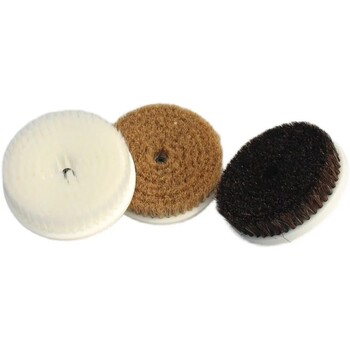 Τρυπάνι 60mm Power Disc Brush Bristles Wool for Leather Plastic Ξύλινα Έπιπλα Εσωτερικών Αυτοκινήτων Καθαρισμός Στιλβωτικό τρίψιμο με κοντάρι