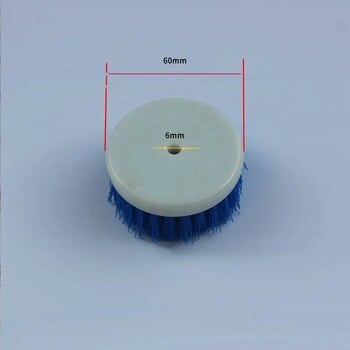 Τρυπάνι 60mm Power Disc Brush Bristles Wool for Leather Plastic Ξύλινα Έπιπλα Εσωτερικών Αυτοκινήτων Καθαρισμός Στιλβωτικό τρίψιμο με κοντάρι