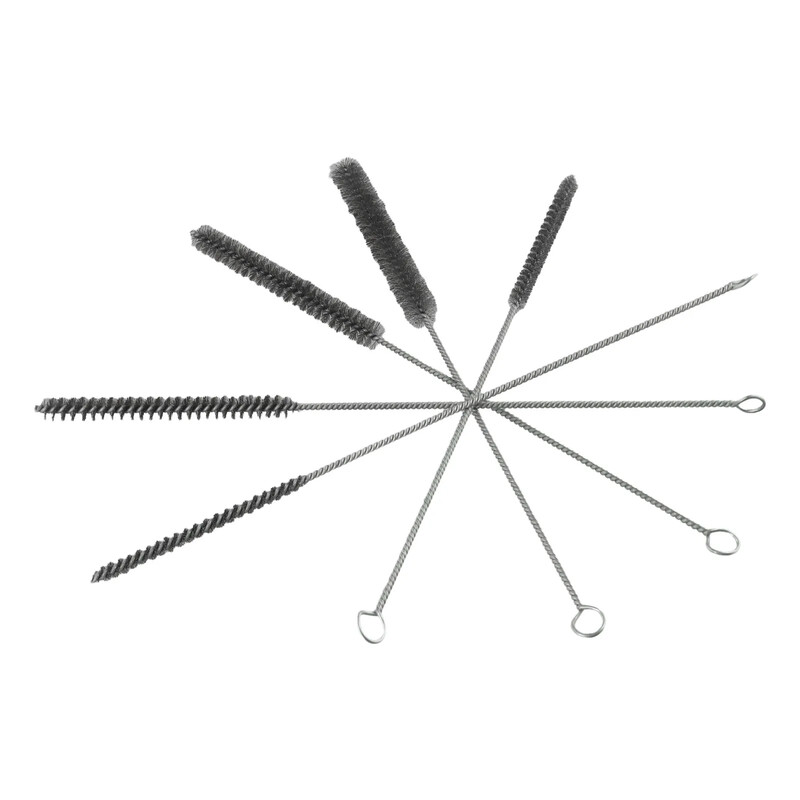 5/10 vnt Valymo šepečiai nerūdijančio plieno žalvario cilindro vielinio vamzdžio vamzdžių valymo šepetys elektriniam gręžtuvui nukalkinimui rūdžių šalinimui