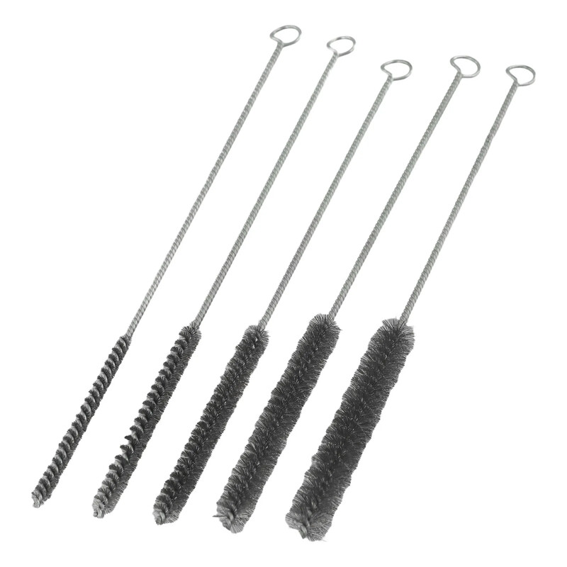 5/10 vnt Valymo šepečiai nerūdijančio plieno žalvario cilindro vielinio vamzdžio vamzdžių valymo šepetys elektriniam gręžtuvui nukalkinimui rūdžių šalinimui