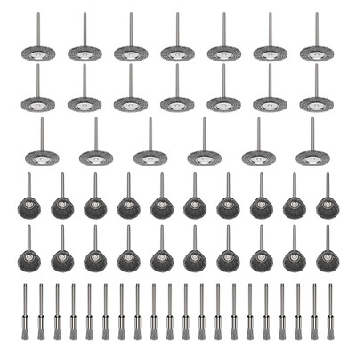 60 vnt. Vielinis šepetys Nerūdijančio plieno gofruotas vielos ratas Kelių dydžių vielinio grąžto šepečio valymas šurmuliavimo įrankis Rankinio gręžimo priedas