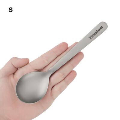 S/L titano lydinio šaukštas lauko stovyklavimui maisto šaukštas lengvas nešiojamasis iškylų stalo reikmenų sriuba