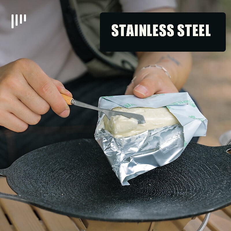 Lauko stalo įrankių laikymo krepšys Daugiafunkcis stalo įrankių rinkinys Laikymo krepšys Nerūdijančio plieno šaukštas lazdelės šakutė vaškuota drobė