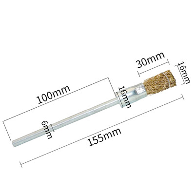 Terasest traatharjad Abrasiivsed poleerimisharjad 6 mm pikendatud varrega puur, pöörlevad tööriistad metallist rooste eemaldamise harja poleerimistööriist