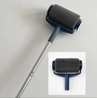 Besiūlis ritininis sieninis šepetys su prailginimo strypu Savaime nusiurbiantis ritininis šepetys Latekso dažų teleskopinis strypo šepetys Dažų ritininis šepetys