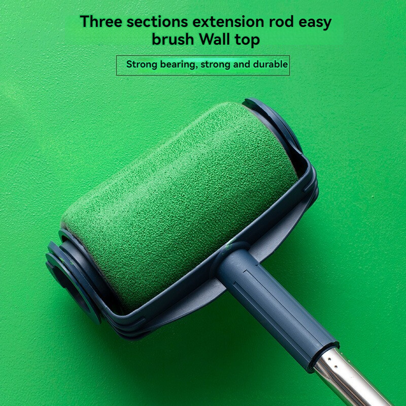 Besiūlis ritininis sieninis šepetys su prailginimo strypu Savaime nusiurbiantis ritininis šepetys Latekso dažų teleskopinis strypo šepetys Dažų ritininis šepetys