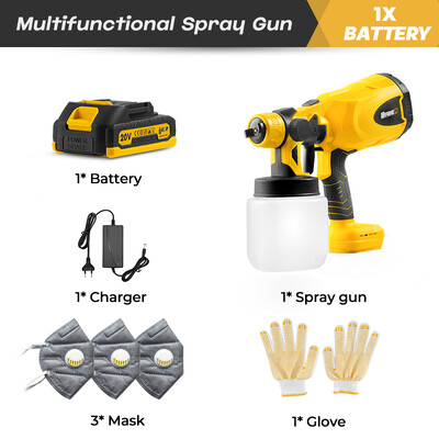 800 ml belaidis dažų purkštuvas HVLP elektrinis purškimo pistoletas 3 purškimo raštų dažų purkštuvas automobilių baldams plieno dangos aerozolis