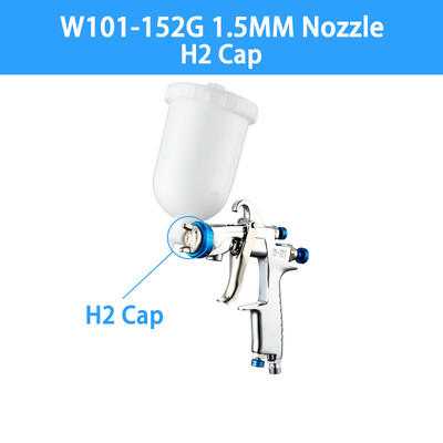 Kvaliteetne HVLP Gravity pihustuspüstol 400CC plastpott metallist tass 1,3/1,8 mm W101 autentne pihusti pneumaatiline värvi pihusti tööriist